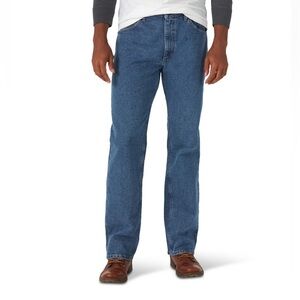 🆕 Wrangler Men's Regular Fit Straight Leg With Flex Denim Jeans Size: 46 X 32
